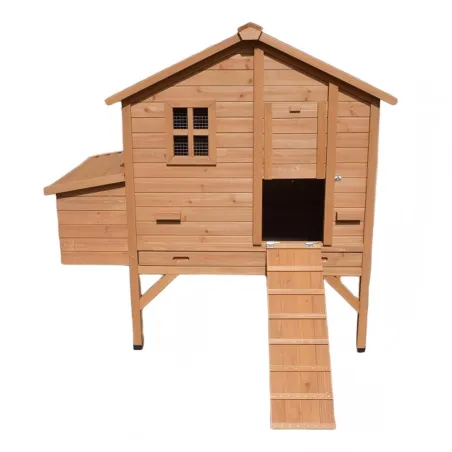 Poulailler surélevé en bois avec pondoir 140x90x135 cm