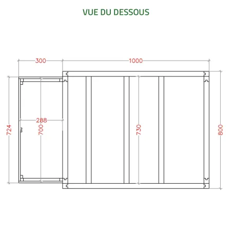 Poulailler surélevé en bois avec pondoir 140x90x135 cm