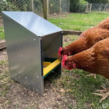 Mangeoire ProFeeder 2,5 kg galva anti-gaspi volailles