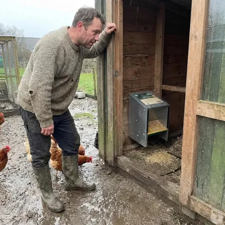 Mangeoire ProFeeder 2,5 kg galva anti-gaspi volailles