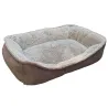 Coussin chien antidérapant 70x55cm - Marron & Beige confort
