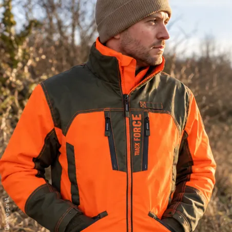 Veste imperméable orange Percussion pour chasseurs