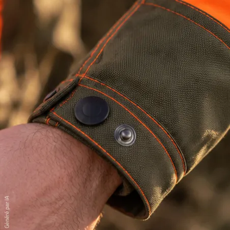Veste imperméable orange Percussion pour chasseurs