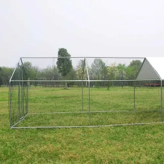 Enclos volailles 6x3x2m - 18m² en tube galvanisé et toile PE