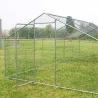 Enclos volailles 6x3x2m - 18m² en tube galvanisé et toile PE