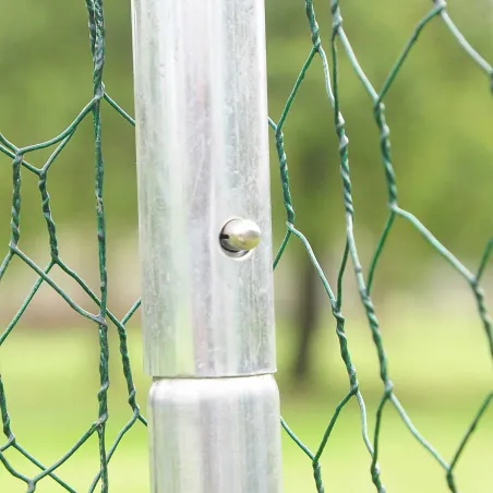 Enclos volailles 6x3x2m - 18m² en tube galvanisé et toile PE