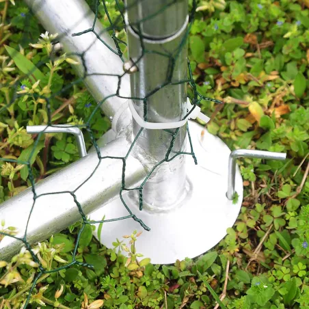 Enclos volailles 6x3x2m - 18m² en tube galvanisé et toile PE