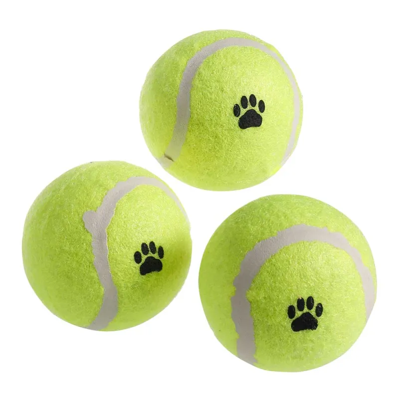 Lot de 3 balles tennis 6,25 cm avec filet transport