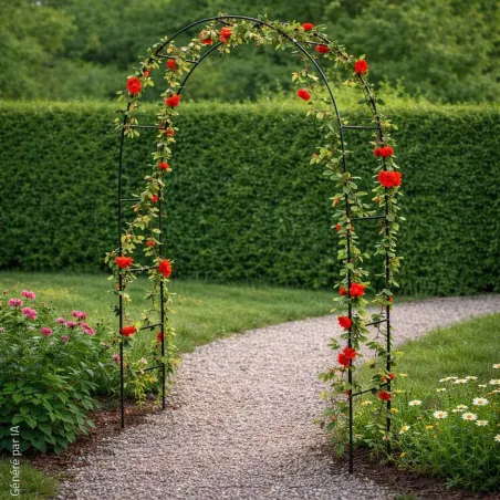 Arche métallique 140x36x240 cm pour jardin et plantes