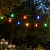 Guirlande LED 20 boules colorées - 14,5 m extérieur