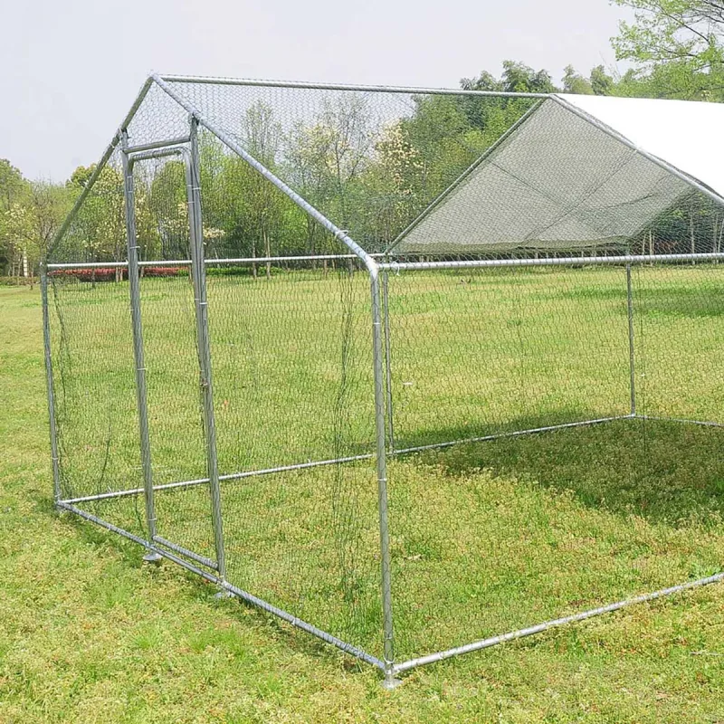 Enclos volailles 12m² - Galvanisé 4x3x2m résistant