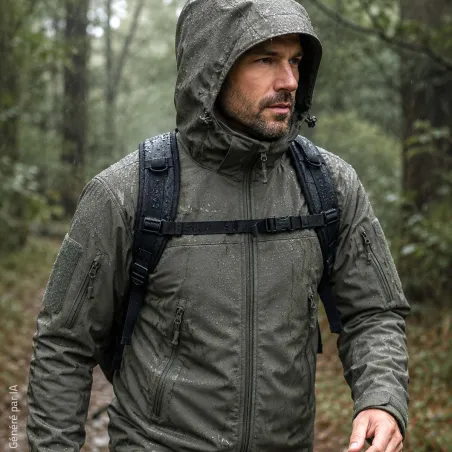 Veste Softshell Fighter V2 kaki – Imperméable et ultra-résistante