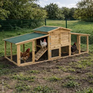 Poulailler Villa Cocotte en pin pour 4 poules max