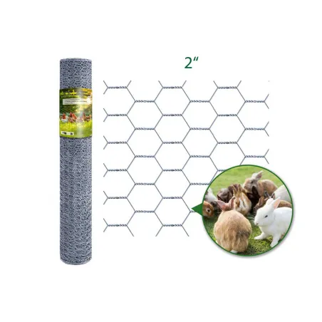 Grillage hexagonal galvanisé 50mm - 1,5m x 25m
