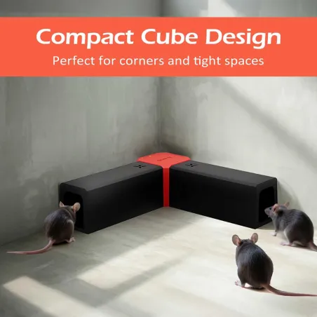 Piège électrique USB 2000V - 2 tunnels - Anti-rongeurs