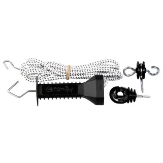 Poignée élastique 7m - Cordon électrifié noir/blanc - CHAPRON