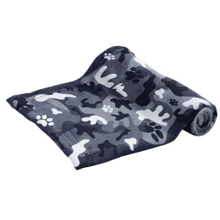 Couverture polaire grise 100x70 cm pour chien