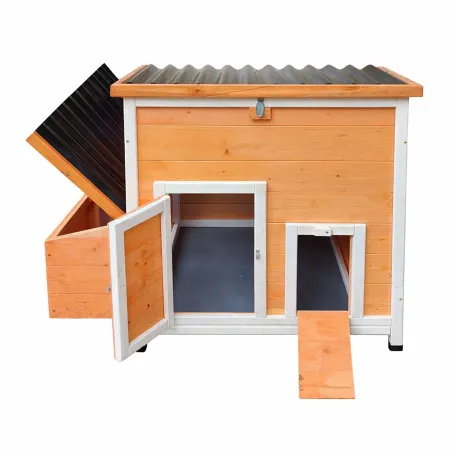 Poulailler Hefa+ 6 poules - Pin traité et toit plastique