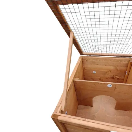 Abris poussins bois 2 espaces - 83x49x36 cm éleveurs