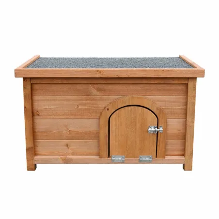 Clapier lapin en épicéa 60x40x40 cm - Naturel