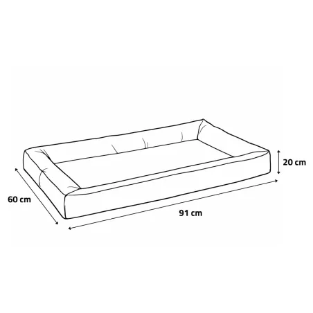 Matelas chien imperméable bleu 91x60cm antidérapant
