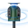 Répulsif solaire ultrasons 360° - Étanche IP65 - Anti-nuisibles