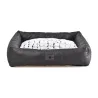 Coussin luxe effet croco pour chien - Noir/Blanc 63x48 cm