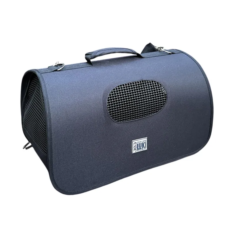 Sac tunnel transport noir pour animaux 47x25x27 cm