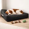 Coussin chien étanche noir 90x70cm - Sofa antidérapant