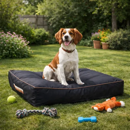 Coussin chien étanche noir 90x70cm - Sofa antidérapant