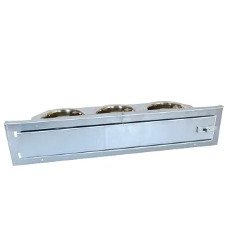 Mangeoire pivotante 3 bols pour volières - Acier galvanisé