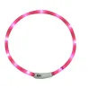 Collier LED rose réglable 20-70 cm - Visible à 500m