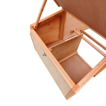 Poulailler bois 3 poules - toit asphalte et fenêtre