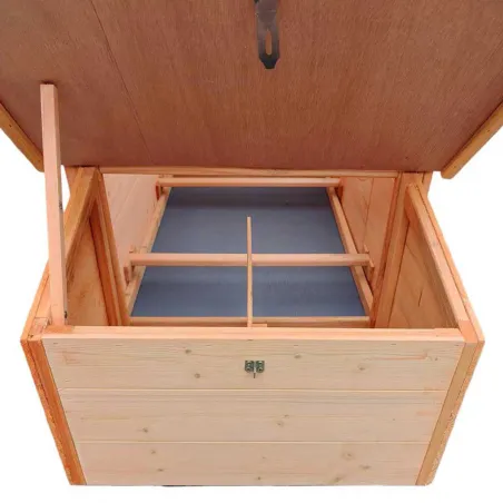 Poulailler bois 3 poules - toit asphalte et fenêtre