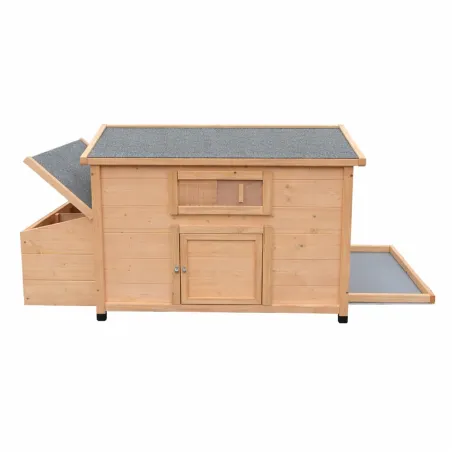 Poulailler bois 3 poules - toit asphalte et fenêtre