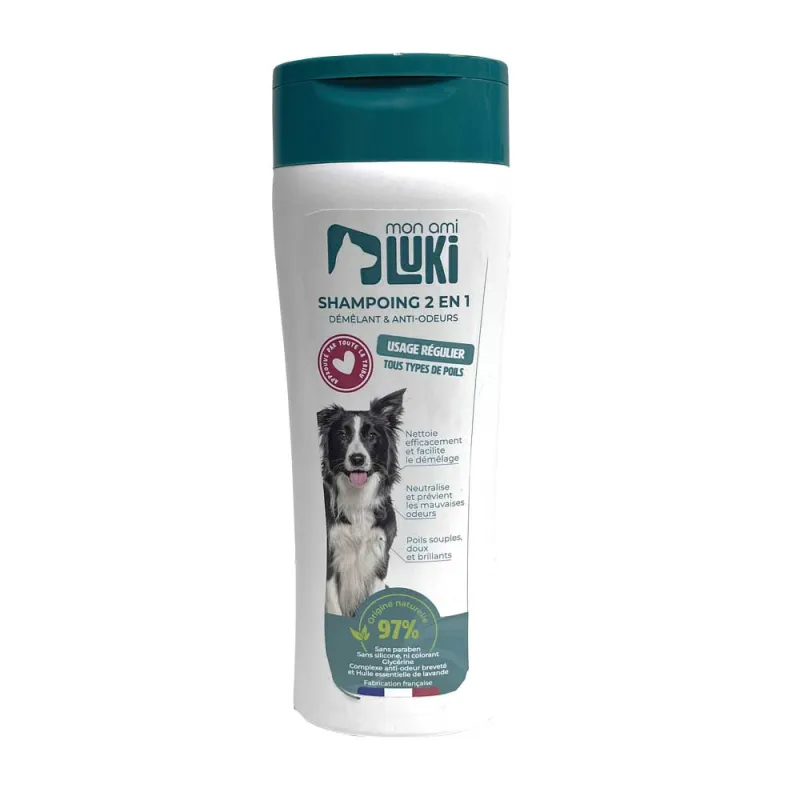 Shampoing chien 2-en-1 anti-odeurs 300ml - Vive l'élevage