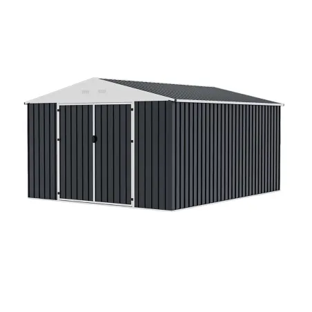 Abri de jardin Escaut acier 12,33m² - 2 portes battantes