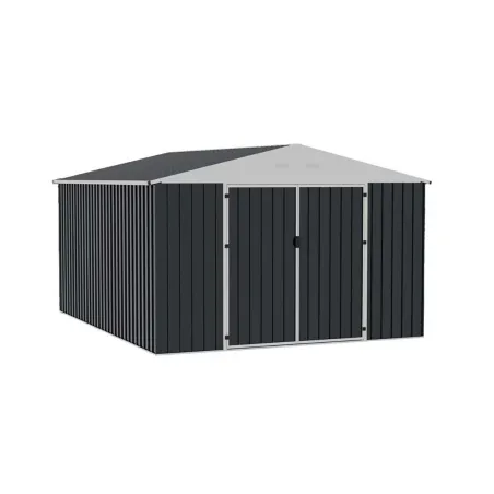 Abri de jardin Escaut acier 12,33m² - 2 portes battantes