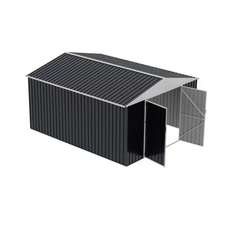 Abri de jardin Escaut acier 12,33m² - 2 portes battantes