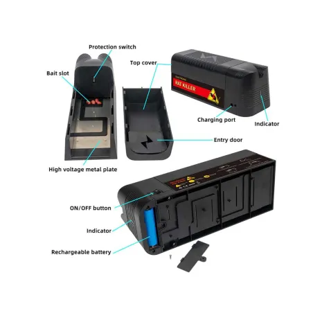 Piège électrique USB - 2500V - 30 chocs/recharge
