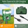 Répulsif solaire/USB ultrasons + flash - 8m - Anti-nuisibles