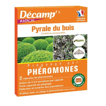 Piège phéromones anti-pyrale du buis - 2 capsules 4-6 semaines
