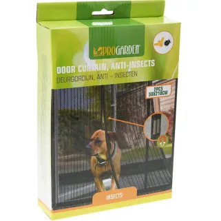 Moustiquaire magnétique noire 210x50cm - 2 portes 9 aimants