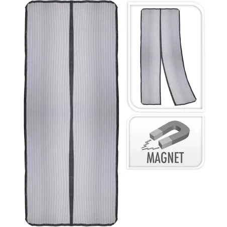 Moustiquaire magnétique noire 210x50cm - 2 portes 9 aimants