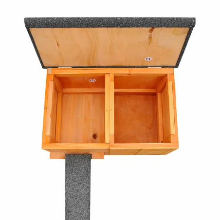 Nichoir chicane bois pour canards d'ornement 45x27x33 cm