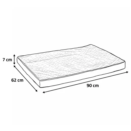 Coussin doux antidérapant marron 90x62cm pour chien