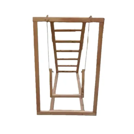 Perchoir bois avec échelle et balançoire pour poules