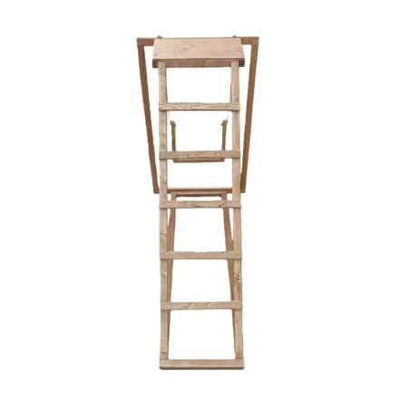 Perchoir bois avec échelle et balançoire pour poules