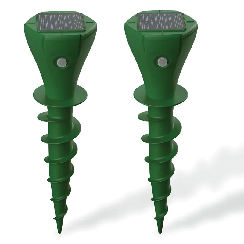 Chasse-taupes solaire Twist - Lot de 2 - 650m² par unité