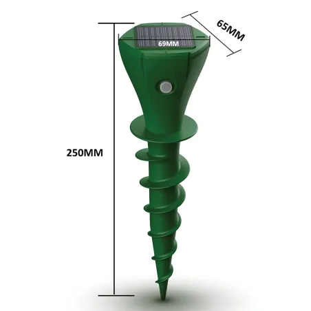 Chasse-taupes solaire Twist - Lot de 2 - 650m² par unité